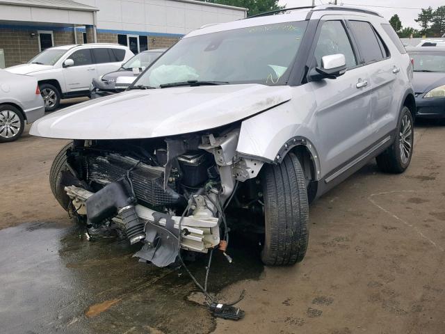 1FM5K8HT9GGD08245 - 2016 FORD EXPLORER P SILVER photo 2