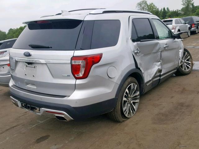 1FM5K8HT9GGD08245 - 2016 FORD EXPLORER P SILVER photo 4