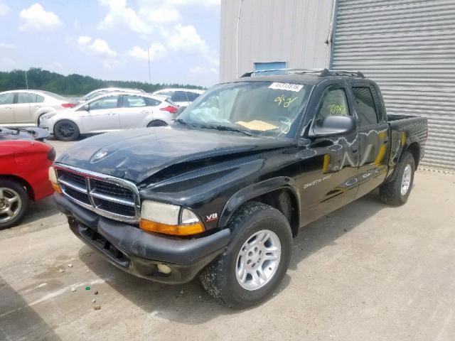 1B7HL38N62S549270 - 2002 DODGE DAKOTA QUA BLACK photo 2