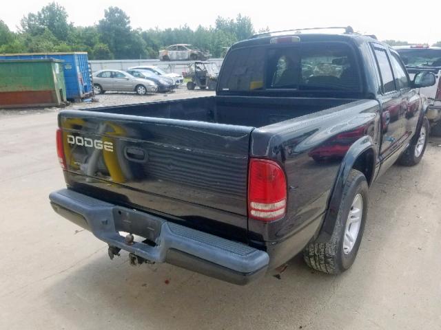 1B7HL38N62S549270 - 2002 DODGE DAKOTA QUA BLACK photo 4