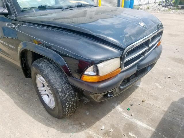 1B7HL38N62S549270 - 2002 DODGE DAKOTA QUA BLACK photo 9