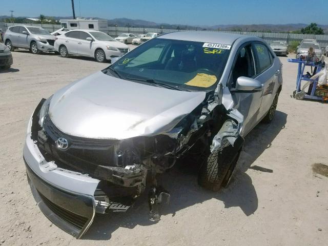 2T1BURHE2EC090055 - 2014 TOYOTA COROLLA L SILVER photo 2