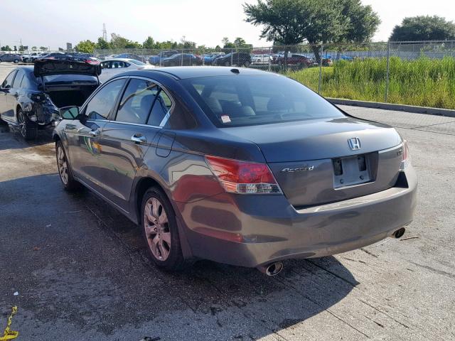 1HGCP36848A006754 - 2008 HONDA ACCORD EXL GRAY photo 3