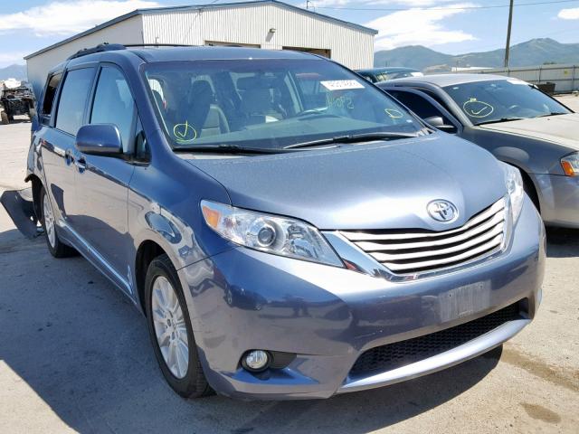 5TDDK3DC3FS123055 - 2015 TOYOTA SIENNA XLE BLUE photo 1