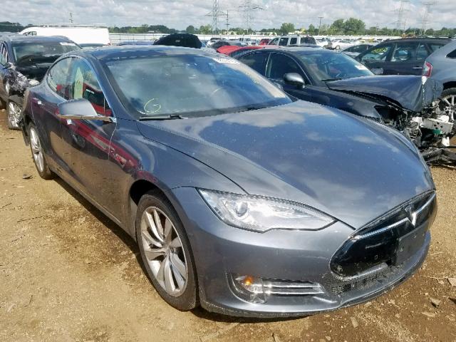 5YJSA1H1XEFP43556 - 2014 TESLA MODEL S ნაცრისფერი ფოტო 1