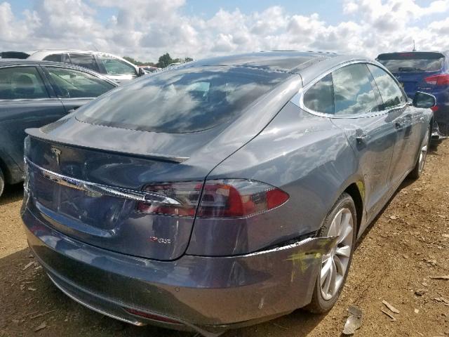 5YJSA1H1XEFP43556 - 2014 TESLA MODEL S ნაცრისფერი ფოტო 4