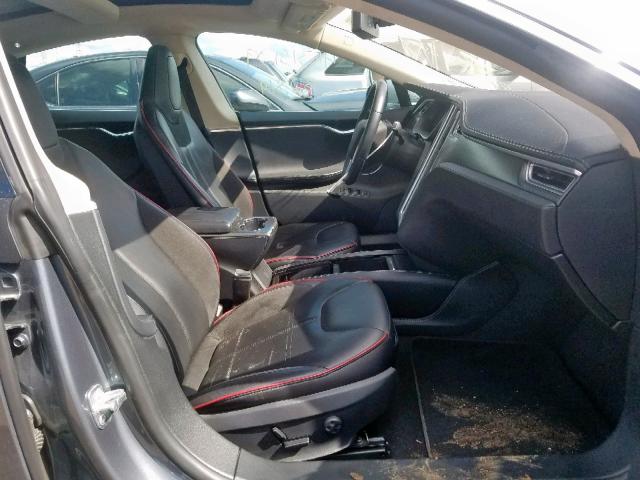 5YJSA1H1XEFP43556 - 2014 TESLA MODEL S ნაცრისფერი ფოტო 5