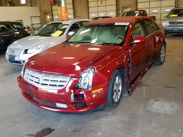 1G6DC67A350135400 - 2005 CADILLAC STS RED photo 2
