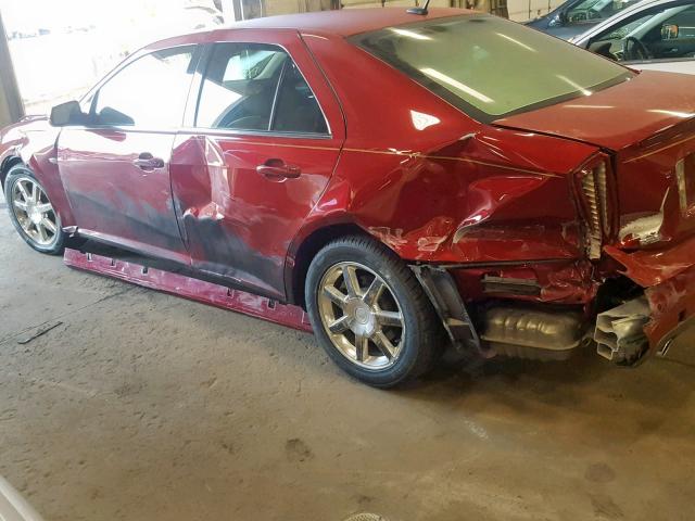 1G6DC67A350135400 - 2005 CADILLAC STS RED photo 9