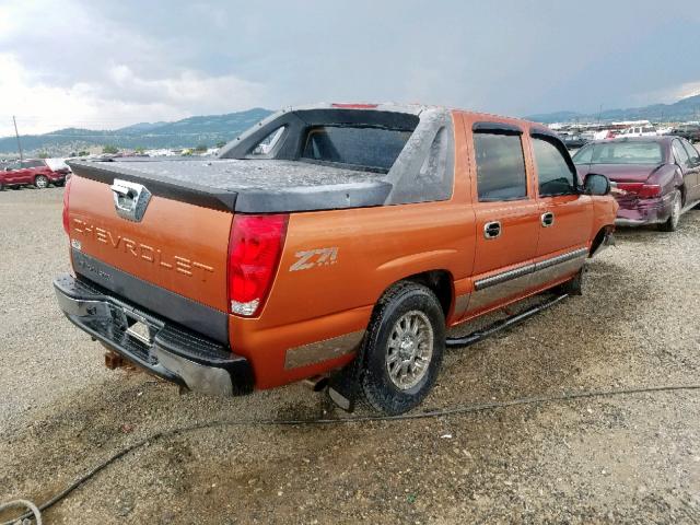 3GNEK12T34G238446 - 2004 CHEVROLET AVALANCHE ORANGE photo 4