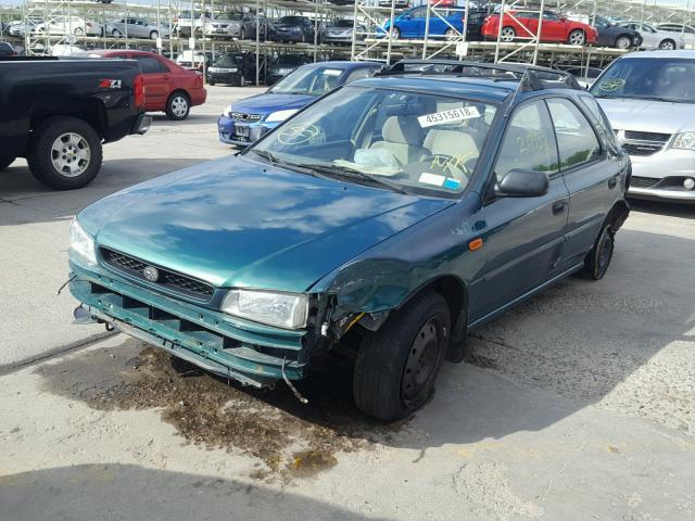 JF1GF43521H804725 - 2001 SUBARU IMPREZA L GREEN photo 2