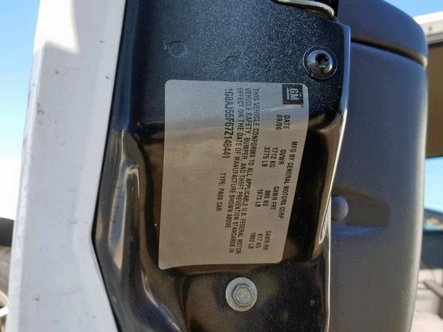 1G8AJ55F67Z148441 - 2007 SATURN ION LEVEL WHITE photo 10