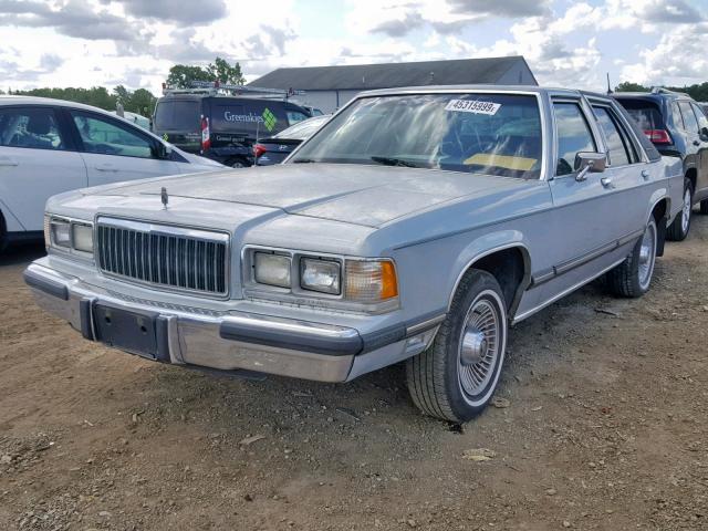 2MECM75F9MX674337 - 1991 MERCURY GRAND MARQ SILVER photo 2