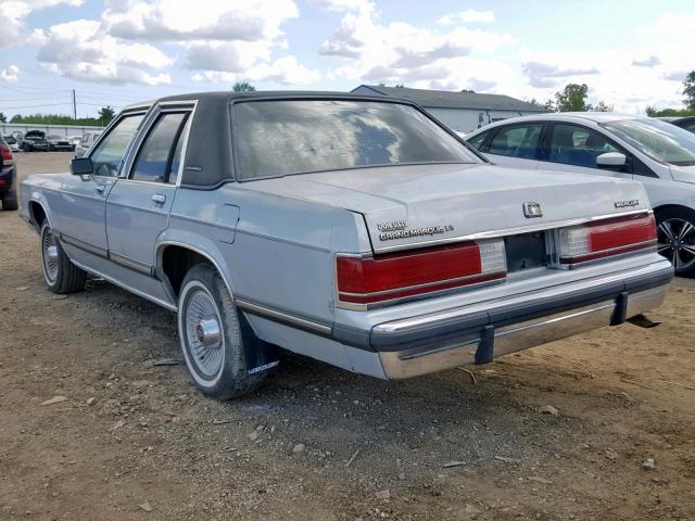 2MECM75F9MX674337 - 1991 MERCURY GRAND MARQ SILVER photo 3