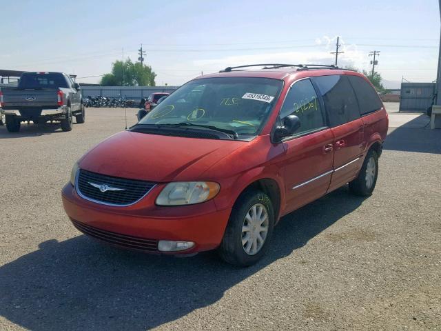 2C4GP54L43R217895 - 2003 CHRYSLER TOWN & COU RED photo 2