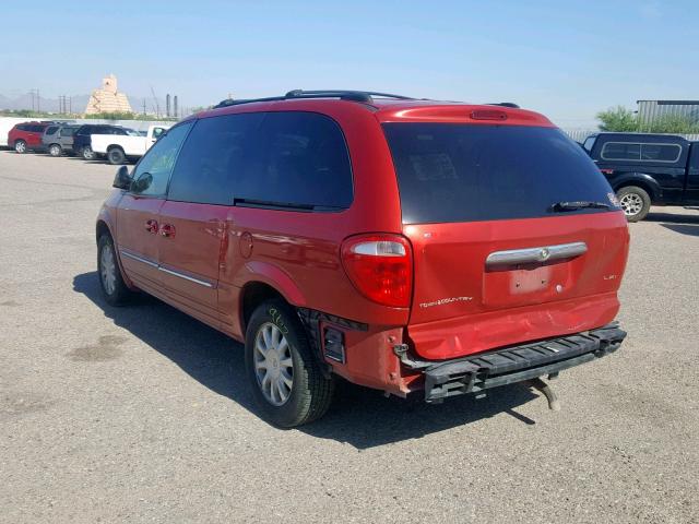 2C4GP54L43R217895 - 2003 CHRYSLER TOWN & COU RED photo 3