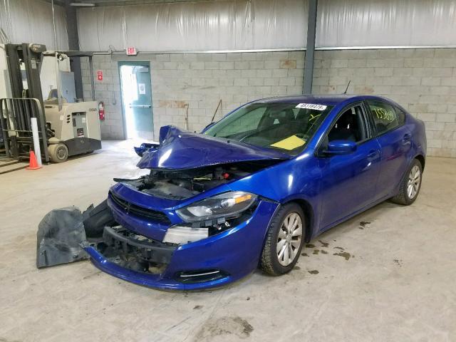 1C3CDFBB2ED753343 - 2014 DODGE DART SXT BLUE photo 2