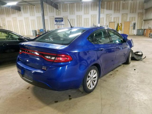 1C3CDFBB2ED753343 - 2014 DODGE DART SXT BLUE photo 4