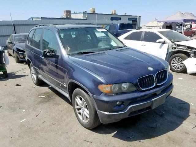 5UXFA13504LU20817 - 2004 BMW X5 3.0I BLUE photo 1