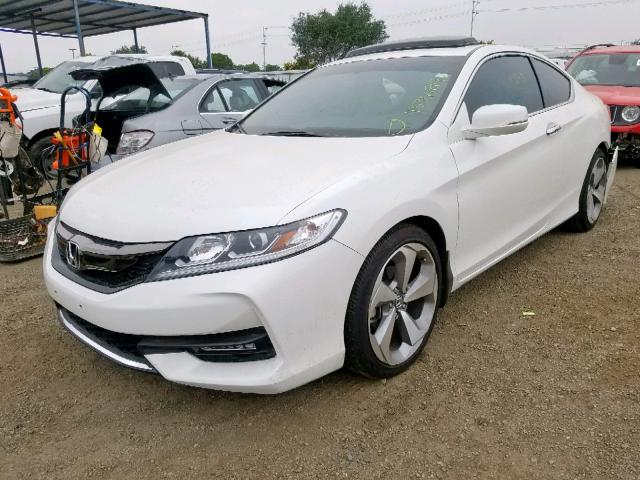 1HGCT1B85GA007187 - 2016 HONDA ACCORD EXL WHITE photo 2