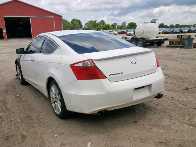 1HGCS22808A801234 - 2008 HONDA ACCORD EXL WHITE photo 3