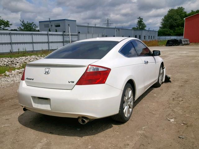 1HGCS22808A801234 - 2008 HONDA ACCORD EXL WHITE photo 4