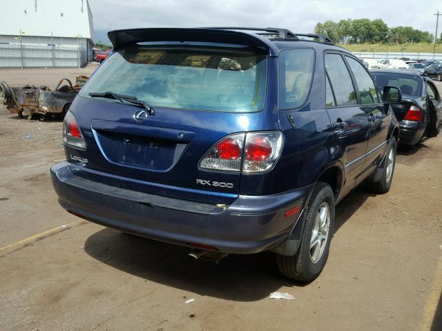 JTJHF10U310170328 - 2001 LEXUS RX 300 BLUE photo 4