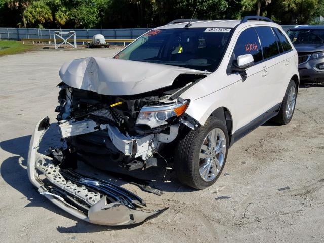 2FMDK3J99CBA02113 - 2012 FORD EDGE SEL WHITE photo 2