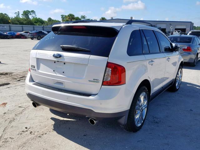 2FMDK3J99CBA02113 - 2012 FORD EDGE SEL WHITE photo 4