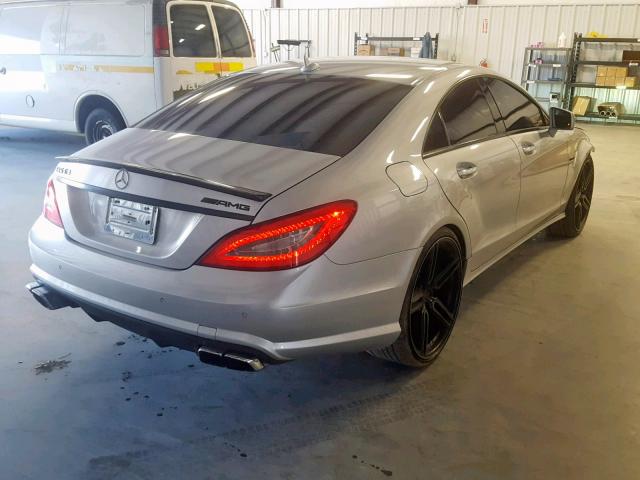 WDDLJ7EB9CA049165 - 2012 MERCEDES-BENZ CLS 63 AMG SILVER photo 4