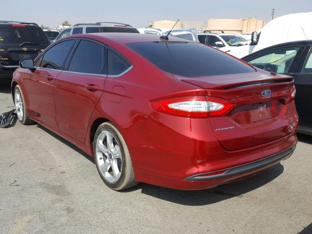 3FA6P0G79GR356889 - 2016 FORD FUSION S RED photo 3