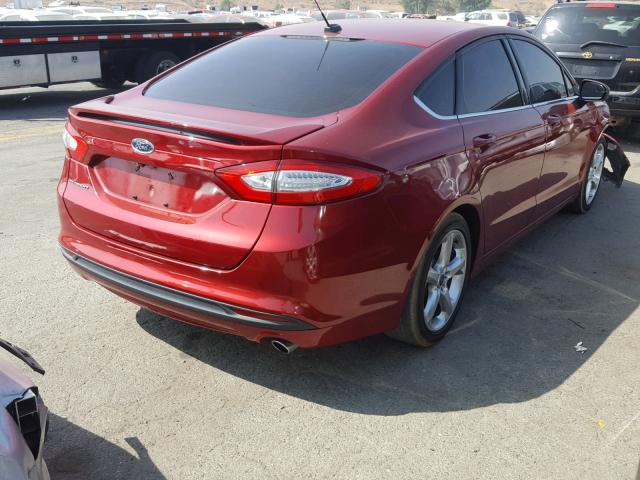 3FA6P0G79GR356889 - 2016 FORD FUSION S RED photo 4