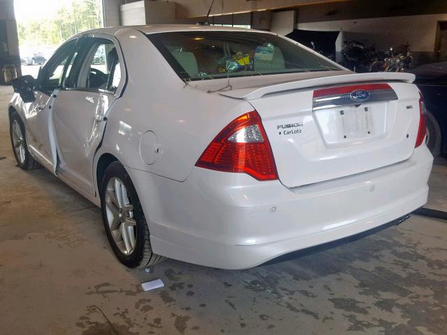 3FAHP0JA1BR194942 - 2011 FORD FUSION SEL WHITE photo 3