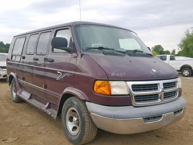 2B6HB11YXYK112794 - 2000 DODGE RAM VAN B1 PURPLE photo 1