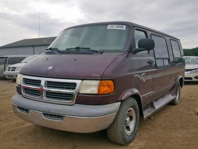 2B6HB11YXYK112794 - 2000 DODGE RAM VAN B1 PURPLE photo 2