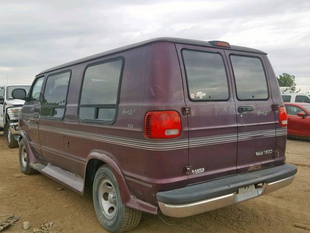 2B6HB11YXYK112794 - 2000 DODGE RAM VAN B1 PURPLE photo 3