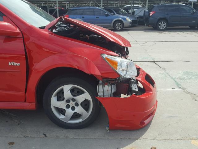 5Y2SM67866Z429420 - 2006 PONTIAC VIBE RED photo 9