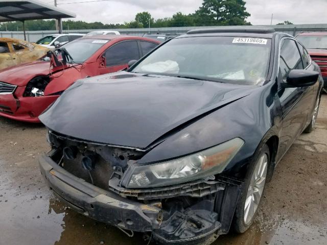 1HGCS22889A000911 - 2009 HONDA ACCORD EXL BLACK photo 2