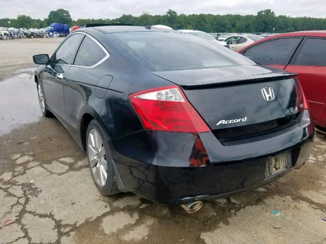 1HGCS22889A000911 - 2009 HONDA ACCORD EXL BLACK photo 3