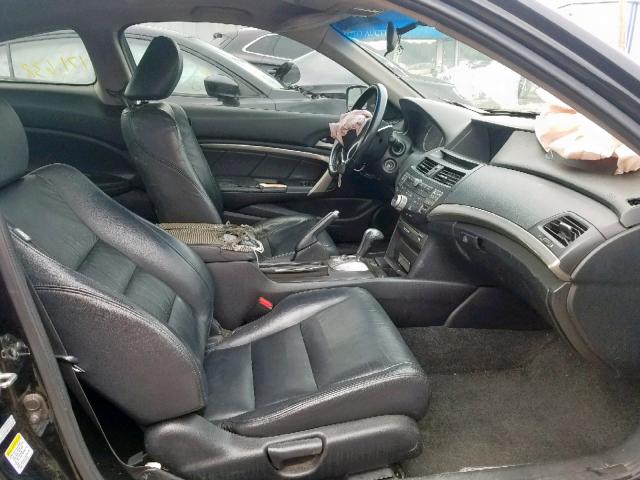 1HGCS22889A000911 - 2009 HONDA ACCORD EXL BLACK photo 5