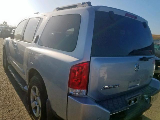 5N1AA08B45N730572 - 2005 NISSAN ARMADA SE SILVER photo 3