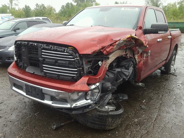 1C6RR7LT6ES151424 - 2014 DODGE RAM BURGUNDY photo 2