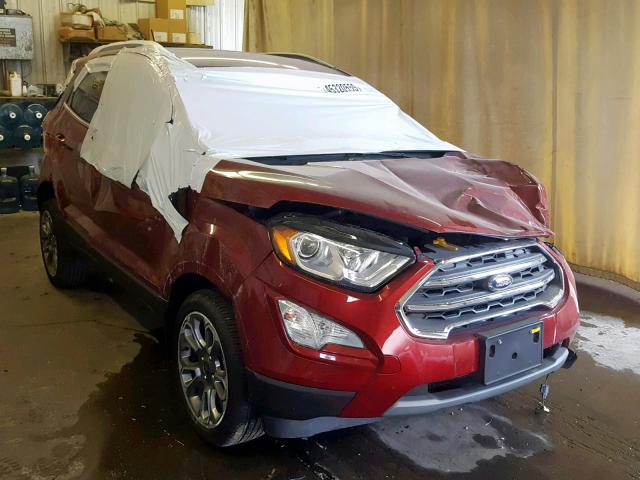 MAJ6P1WL3JC243031 - 2018 FORD ECOSPORT T MAROON photo 1