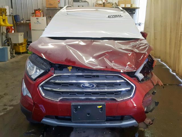 MAJ6P1WL3JC243031 - 2018 FORD ECOSPORT T MAROON photo 9