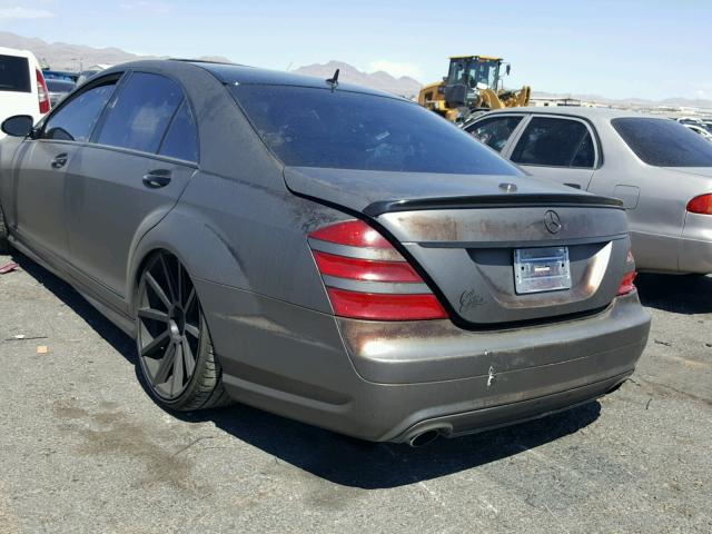 WDDNG71X17A057176 - 2007 MERCEDES-BENZ S 550 CHARCOAL photo 3