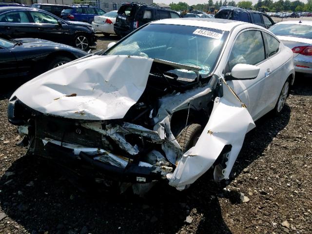 1HGCS22818A016950 - 2008 HONDA ACCORD EXL WHITE photo 2