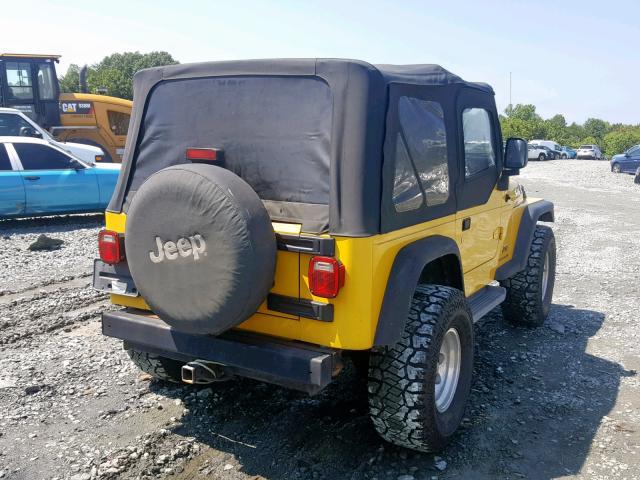 1J4FA29176P717701 - 2006 JEEP WRANGLER / YELLOW photo 4