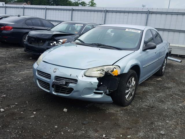 1B3EJ46XX1N683815 - 2001 DODGE STRATUS SE BLUE photo 2