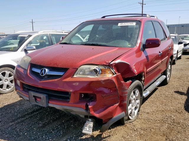 2HNYD188X6H510331 - 2006 ACURA MDX TOURIN MAROON photo 2