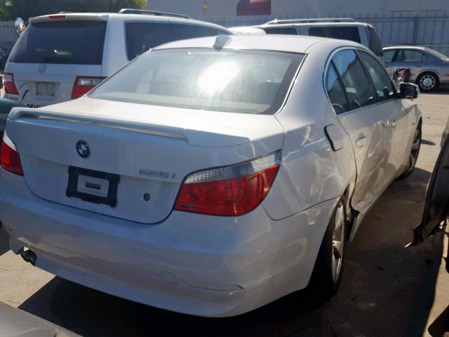 WBANE53597CW68400 - 2007 BMW 525 I WHITE photo 4